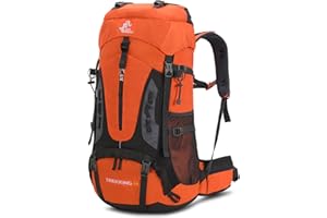Bseash Mochila de senderismo ligera impermeable de 60L con cubierta de lluvia, mochila deportiva al aire libre para escalada acampar y turismo