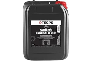 ‎TECPO TECPO Zweitaktöl Universal 2-Takt FF Plus, 5 Liter, teilsynthetisch 1:50 JASO FD, ISO-L-EGD, API TC mischbar mit Fuel Fresh für Gemisch- und Getrenntschmierung geeignet Motorsäge, Rasenmäher, Mofa