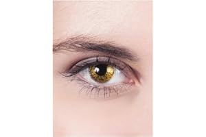 Maskworld Gold Kontaktlinsen/Jahreslinsen - Motivlinsen ohne Sehstärke - Unisex - Erwachsene - ideal für Halloween, Karneval, Motto-Party & Horror-Events