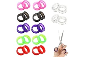 UYVPAER 24 Piezas De Silicona Suave Tijeras Anillos De Dedo Insertos De Limpieza Cizalla Insertos De Pulgar Anillo Protector De Dedo Tijera Accesorios Para Tijeras