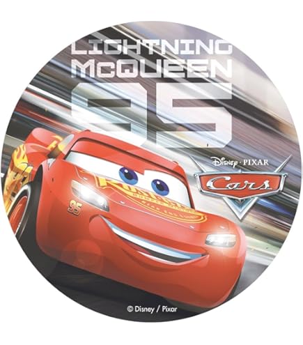 Assiettes En Papier Cars 3 - 8 Assiettes 23 Cm - Certifié FSC, Multicolores, Pour Fête D'enfants