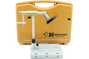 Kingfisher Fly Fishing Clarkfork Fliegenbinden Schraubstock Kit mit Werkzeugen