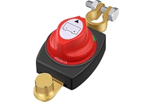 PlayDen Batterie Trennschalter 12V-48V, Wasserdicht Batterietrennschalter Hauptschalter Batteriehauptschalter für Auto Motorrad Marine Boat Caravan Yacht Bus Boot Reisen