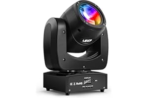 PROPULSION LIFE 90W Bühnenlicht Moving Head Beam Scheinwerfer DJ Licht, 13 Kanal RGBW DMX512 Disco Lichter, soundaktiviertes LED Blitzlicht für Halloween, Heimpartys, Live-Events, Bar, Karaoke, Weihnachten(1pc)