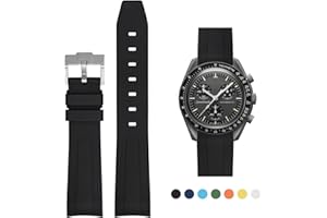 OLLREAR Cinturino per Omega x Swatch MoonSwatch Watch, Cinturini per Orologi in Silicone per Uomo Donna, Cinturini di Ricambio in Gomma 20mm, Impermeabili Cinturino di Ricambio