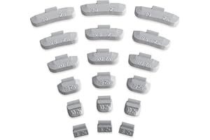 GASUPPLY GAsuppply 225 Pesi Assortiti da 5 a 30g per Equilibratura Ruote in Ferro Auto l 50 x 5g, 10g, 15g | 25 x 20g, 25g, 30g | Pesi di Bilanciamento per Cerchioni in Acciaio