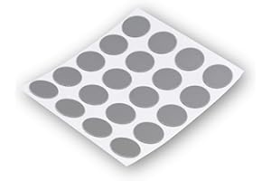 KLAMA 15x Selbstklebende Abdeckkappen für Schrauben, Bohrlöcher & kleine Macken - Universell einsetzbare Schraubenabdeckung (Grau, Ø 20 mm)