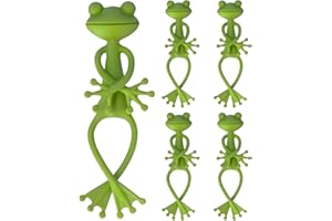 MUNLOO 5 Pièces Support de Plantes Grenouille, Support de Plantes Grenouille Multi-usages, Support de Plantes Grenouille pour Plantes de Jardin, Statues d'animaux, Plantes en Pot, etc (Vert)