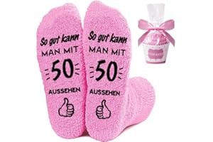 YANSYUN 40 Geburtstag Frauen Flauschige Socken, Damen Kuschelsocken, Lustige Socken So Gut Kann Man Mit Aussehen Socken, Antirutschsocken Geschenkideen Geschenk Geburtstag für Sie Frauen Mama Mädchen