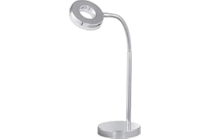 Reality Leuchten Lampe de table LED, avec LED 4 W, hauteur environ 40 cm, bras flexible chromé, chrome r52411106