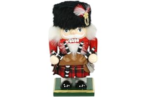 Dekohelden24 520210B Schotte - Cascanueces (18 cm, con Gaita), Color Verde