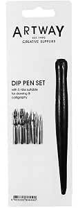 Lot De 5 Stylos Plume Avec 5 Cartouches De Rechange - Stylo Calligraphie Vert, Pour école, Mariage, Bureau, Cadeau