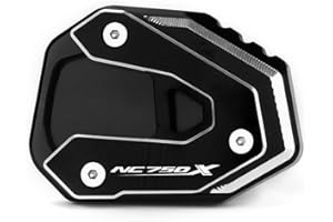 Mokiton Motorcycle Side Stand Extension Kickstand Plate Compatible With Honda NC750X DCT 2021 2022 2023 | Foot Pad Support NC 750X 750 X NC750 X Accessories (black)