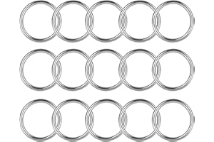 UCLEVER Metal O-Ring 304 Seamless Welding Heavy Duty Stainless Steel Rings for Camping Belt Dog Leashes Light Saber Accessories Handbag (20mm x 3mm [15pcs])