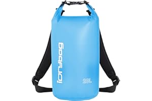 IDRYBAG Clear Dry Bag Waterproof 2L/5L/10L/15L/20L, Small Waterproof Bag for Kayaking, Floating Dry Sack Waterproof for Camping Travel