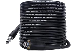 Bear Force - Wymienny wąż wysokociśnieniowy 10 m x 160 bar, kompatybilny z myjką wysokociśnieniową Black & Decker PW1500 PW1700 / AR Blue Clean Series 200~500'