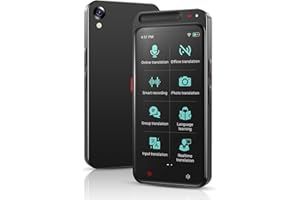 Ubetter Traduttore di Lingua - 139 Lingue - 17 Offline - Schermo Grande da 5,0 Pollici - 1500 Mah a Lunga Durata in Standby, Adatta per Viaggi e Affari Ecc