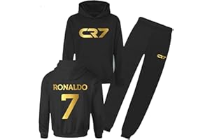 GENERIC Ronaldo Survêtement à capuche et pantalon de jogging CR#7 en jersey de football #7 chèvre 2023 pour enfants Al Nassr Jersey Cadeau de football