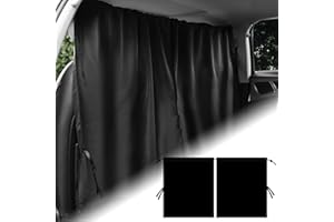 HEKOBAG Cortina Parasol Auto 180 * 100cm, Cortina Divisoria de Coche Desmontable, Cortina para Automovil para Privacidad, Cortina Trasera para Auto, Cortinas Coche Camper para Viajar Dormir Acampar