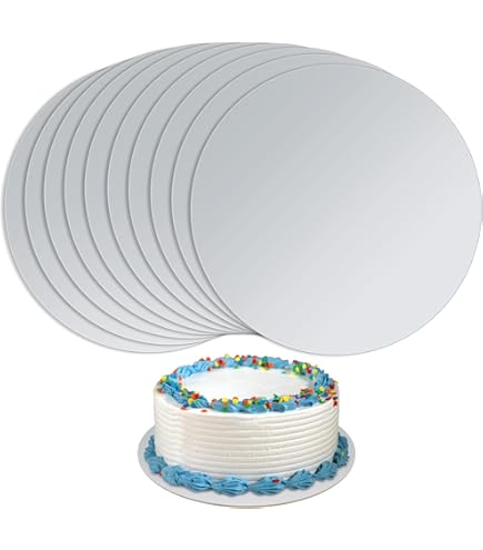 Sottotorta In Cartone Impermeabile &Oslash; 25 Cm - Base Per Torte, Decorazione Torte A Piani
