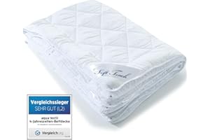 ‎AQUA-TEXTIL aqua-textil 4 Jahreszeiten Bettdecke 135x200cm Decken zusammengeknöpft Winter 800g Sommer 600g klimaregulierend Oeko-TEX