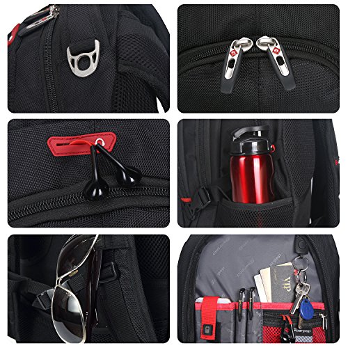 Soarpop SA007 Notebook Laptop Rucksack 15 Zoll Business Rucksack schwarz gepolsterte Hülle für Laptop - 6