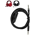 Removable Audio Aux Cable with Inline Mute and Volume Controls for Logitech Wired G433 G233 G Pro G Pro X Gaming Headsets
