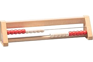 Wissner 80200.2 active learning Active Learning 20 Student´S Abacus, Re-Wood Red/White, Sloped Version,Medium