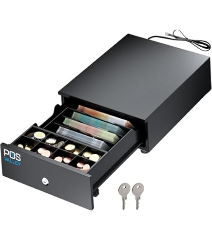 Tiroir-caisse Star Micronics CB-2002FN – Format 8/4 – Noir – Dimensions 410 X 415 X 114 Mm – Connexion RJ12 – Pour Systèmes De Caisse Et Points De Vente