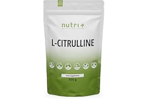 ‎NUTRI + Nutri + L-Citrullin Malat Pulver 500 g - hochdosiert vegan + rein - L-Citrulline Malate DL 2:1 Powder - Premiumqualität aus pflanzlicher Fermentation