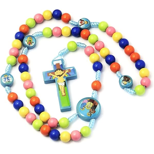 Rosario Cattolico In Pietra Calcarea Nera - Fatto A Mano Con Croce Retrò, 57cm - Foto 5