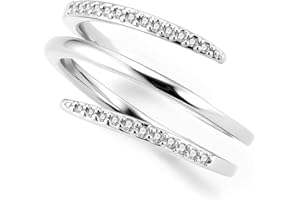 ALEXCRAFT Anillo Plata 925 Mujer, Infinito Anillos con Zirconia, Anillos Cristal Ajustable, Hipoalergenicos, Anillos de Compromiso, Anillo de Amistad, Regalo para Novia Madre