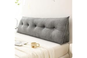 OLHAUYUAN Großes Kopfteil Keilkissen Bettruhe Lesekissen Nackenrolle Dreieckskissen für Sitzen im Bett-Rückenlehne Positionierung Unterstützung Langes Kissen für Daybed