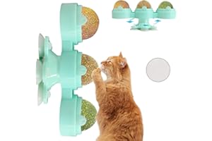 XLONG 3 In 1 Bolas De Catnip Giratoria,Bolas De Catnip para Gatos,Juguetes para Gatos Catnip，Bolsas De Hierba Gatera,Bolas De Catnip Gato,Bolas Catnip (Azul)