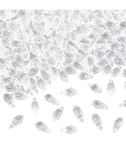 Othmro Kristallglas-Perlen Tropfenförmig – 3 Stück, Transparent, 63 Mm Lang, Für Deko & DIY
