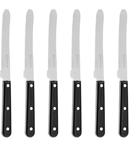 Arcos 705300 Tafelmesser-Set – 8 Stück, 105 Mm, Sägeblätter Aus NITRUM-Edelstahl, Spülmaschinengeeignet, Gelb