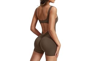 ZAAYO Mono de entrenamiento para mujer, sexy, sin espalda, para gimnasio, bodycon, yoga, bodycon de una pieza, traje de cuerpo completo, elástico, elegante