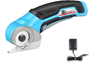 Wild Edge Electric Scissors, 4V Cardboard Cutter with 2.5Ah High-Capacity Battery and Rapid Charger, Electric Box Cutter for Cutting Cardboard, Carpet, Leather, Plastic