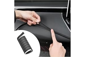 AZULLANSE 5 Meters Auto Zierleiste, Auto Innenraum Line, Flexible Strip Trim Auto-Innenverkleidung DIY-Zierstreifen, für Zierstreifen Dekorativer Türverkleidung Spalt Instrumententafel(schwarz)