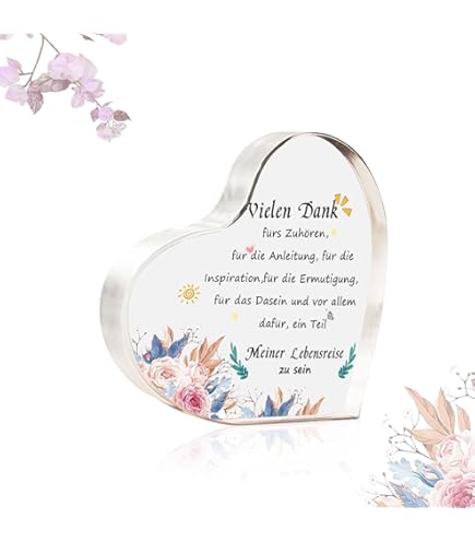 Christliches Herz Acryl Plakette - Personalisierte Geschenke Für Frauen Mit Bibelversen