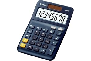 Casio bordsräknare MS-8E, 8-siffrig valutautvandling, gummifötter, snabbkorrigeringsknapp, sol-/batteridrift