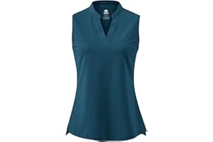 AjezMax Polo Senza Maniche Donna Camicia Sports Canotta Cotone Estiva Traspirante Golf Top