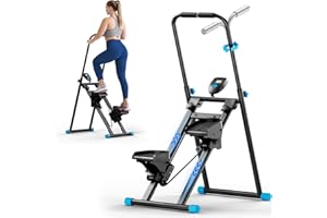 FitinOne Stair Stepper for Home Gym, Adjustable Stepper Machine with 4 Heights & 3 Angles, Compact Foldable Stair Master at Home for Full-Body Workout, Adjustable Pedals
