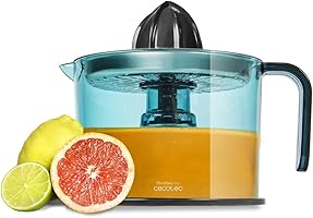 Cecotec Exprimidores eléctricos ZitrusEasy - Potencia 40 W con tambor de 1 litro BPA Free, doble sentido de giro, doble...