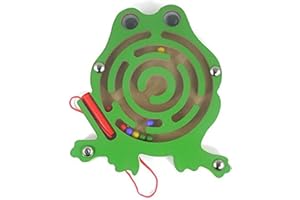 FunnyGoo Mini Pen Driving Labyrinth aus Holzperlen für Kinder ab 3 Jahren - Perfect Xmas (Frog)