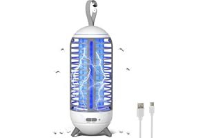 TONFARB Lámpara Antimosquitos Eléctrico, 2 en 1 Mata Mosquitos Electrico, USB Recargable UV Mosquito Lámpara Trampa para Insectos, Moscas, Polillas, para Interiores y Exteriores