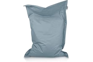 ‎BUBIBAG BuBiBag XXL Sitzsack, Outdoor Sitzsäcke für Kinder und Erwachsene, Bodenkissen Beanbag Fatboy wetterfest (Grau 180x145cm)