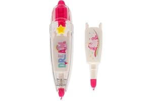 Legami - Decoration Tape Pen, Nastro Decorativo Tema Unicorn, perfetto per decorare Diari, Biglietti di Auguri, Notebooks, Lunghezza 4m + 1 ricarica inclusa