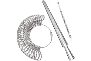 Meowoo Ring Sizer Tool Set-Ring Mandrel Aluminium & Ring Sizer Guage (US Size 1-13, 27pc)