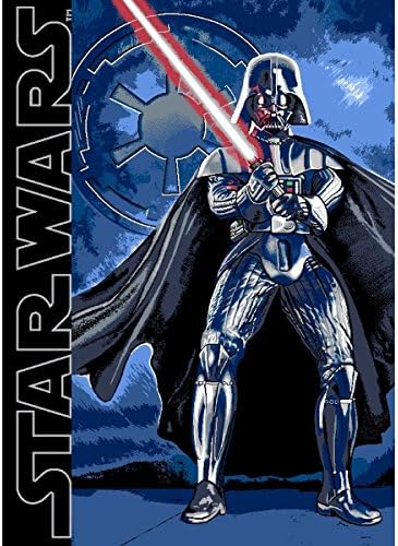 Star Wars Darth Vader with Black and Blue Children's Rug 95 x 133 cm Designer Rug Children's Rug Children's Rug carpet with Fancy Design Makes You A Pure Pleasure A Real Eye Catcher